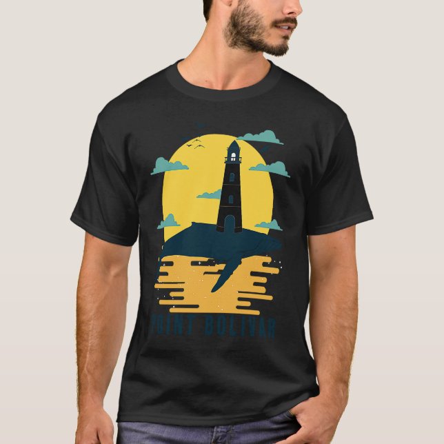 Camiseta Point Bolivar Light Texas Lighthouse Nautical Souv (Frente)