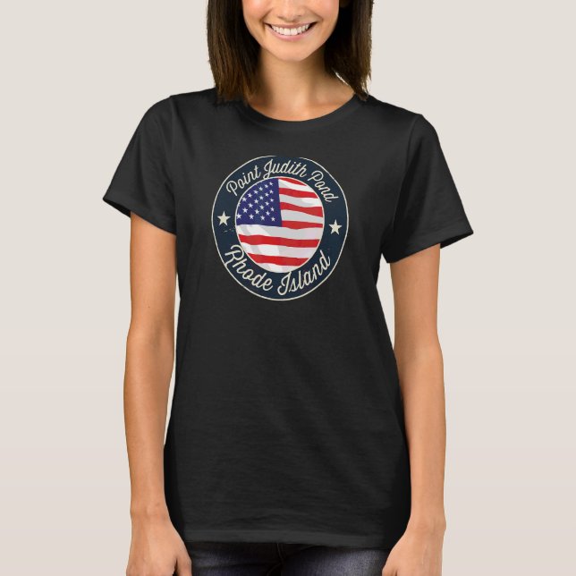 Camiseta Point Judith Pond Patriotic Rhode Island Souvenir (Frente)