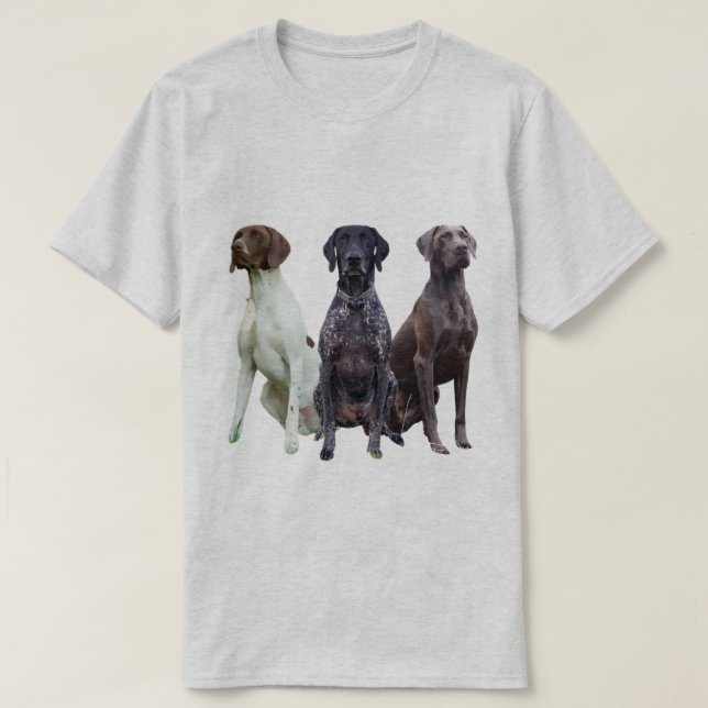 Camiseta Pointer Alemão de Cabelo Curto  (Frente do Design)