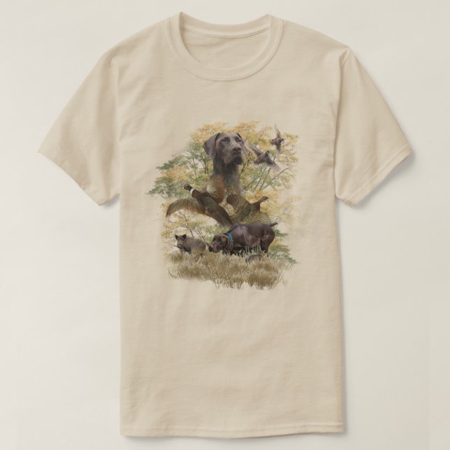 Camiseta Pointer Alemão de Cabelo Curto  (Frente do Design)