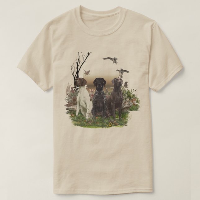Camiseta Pointer Alemão de Cabelo Curto  (Frente do Design)