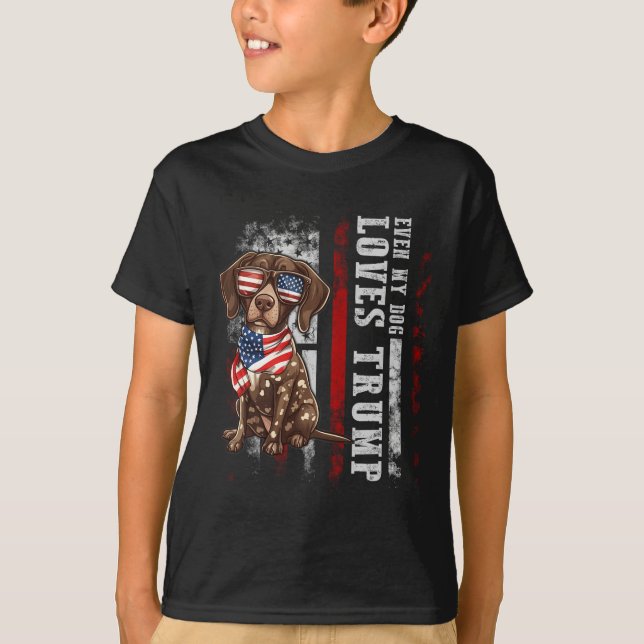 Camiseta Pointer Alemão de Cabelo Curto Até meu cachorro am (Frente)