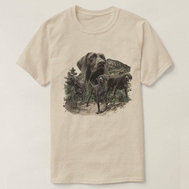 Camiseta Pointer Alemão de Pelo Curto (Frente do Design)