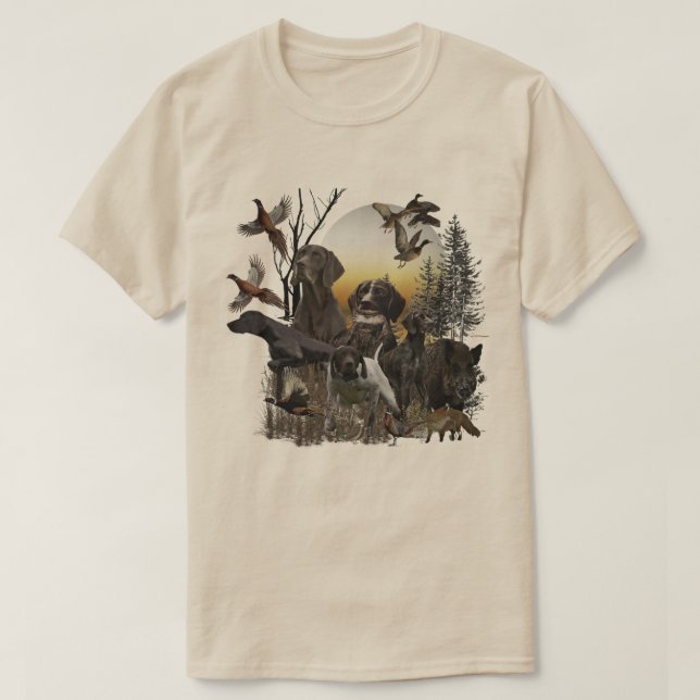 Camiseta Pointer Alemão de Pelo Curto (Frente do Design)