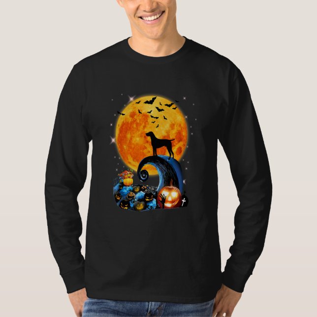 Camiseta Pointer Alemão de Pelo Curto Moon Cliff Pumpkin Ha (Frente)