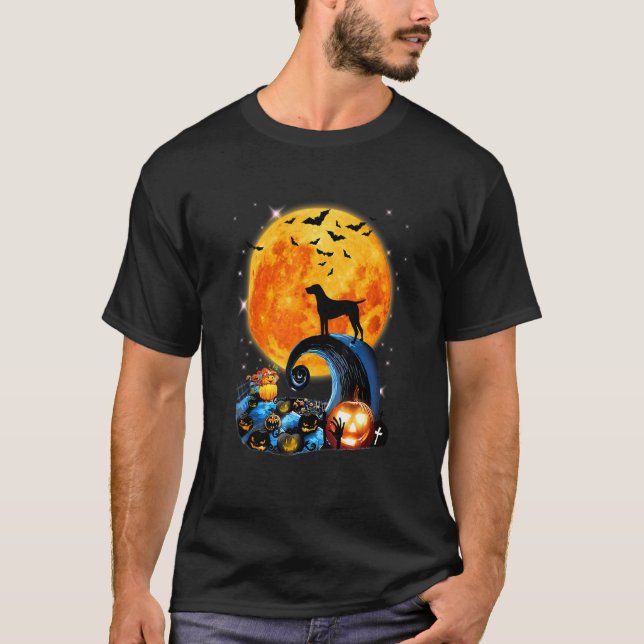 Camiseta Pointer Alemão de Pelo Curto Moon Cliff Pumpkin Ha (Frente)