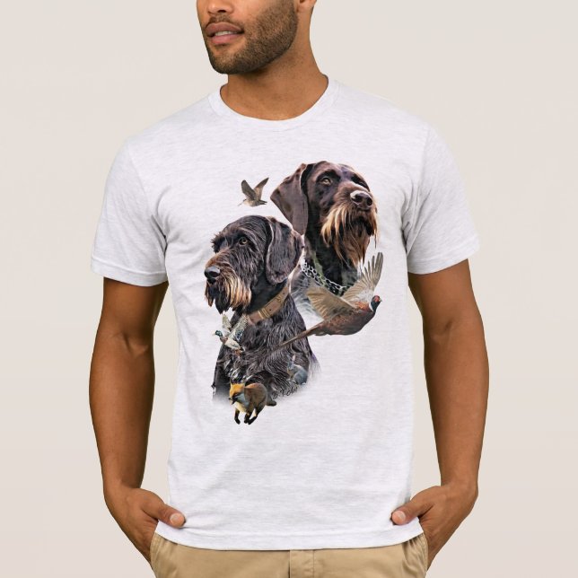 Camiseta Pointer de Cabelo Raspado Alemão (Frente)