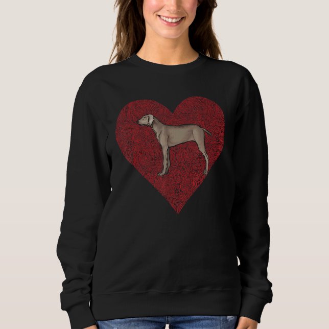 Camiseta Pointer Dia dos Namorados Cachorro Amor Impressão  (Frente)