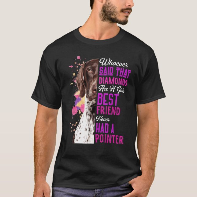 Camiseta Pointer É o Melhor Amigo de uma Garota Mamãe Mãe M (Frente)