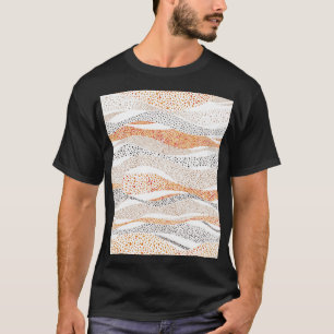 Camiseta Pointilismo Wavy Polka: Têxtil de Doodle Cute