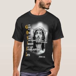 Camiseta Pois Deus Amou Tanto O Mundo Que Deu Seu Único F