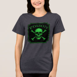 Camiseta Poison Skull e Crossbones Halloween Design Impress