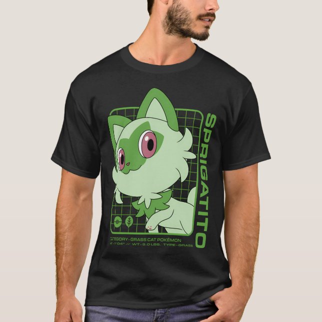 Camiseta Pokã ©Mon - Estados Sprigatito (Frente)