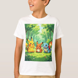 Camiseta Pokémon und seine Treue Freunde