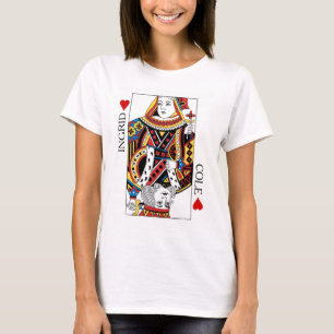 Camiseta Poker Card Queen & King of Heart Ned Gift