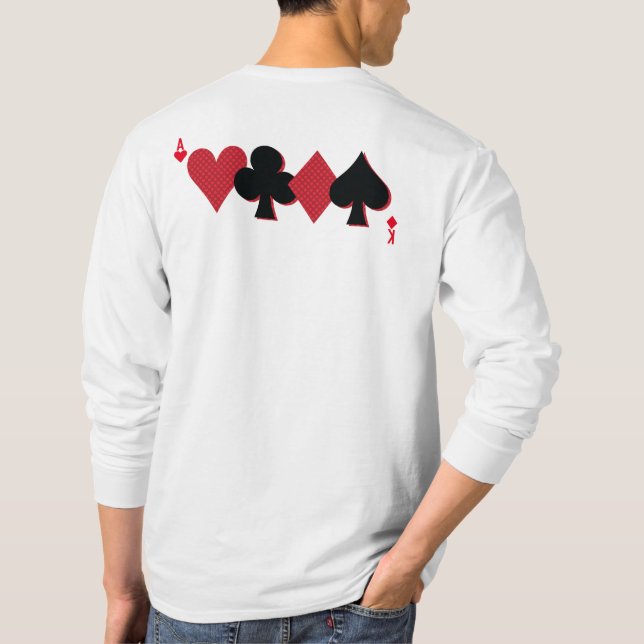 Camiseta Poker de ponte de placa de reprodução personalizad (Verso)