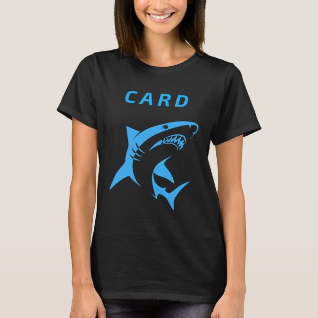 Camiseta Poker de Shark de Cartão (Frente)