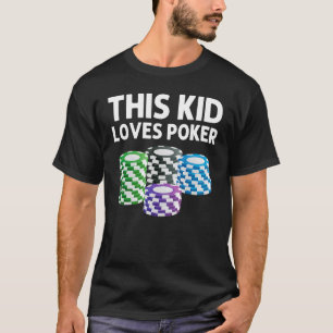 Camiseta Poker Designs Kids Boys Girls Casino Card Game Pla
