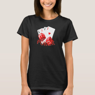 Camiseta Poker Dice Ace Play Card Por Designs Mortais