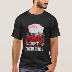 Camiseta Poker Diet I Come Peixe E Seu Poker Texas