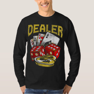 Camiseta Poker do Texas Holdem do revendedor de jogos casin