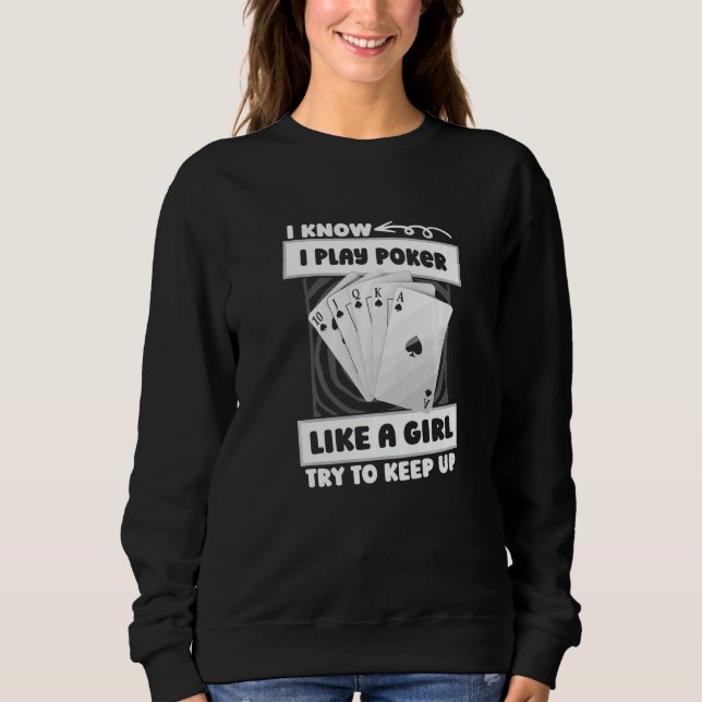 Camiseta Poker Girl - Cards Gambling Gambler Texas Holdem P (Frente)