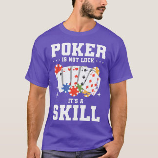Camiseta Poker não é sortudo, é um Cartões de Casino de Hab