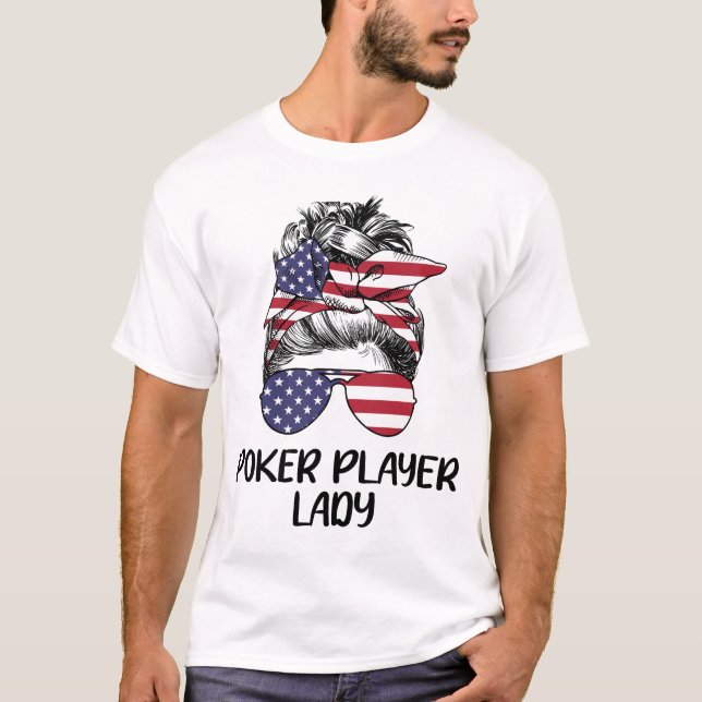 Camiseta Poker Player Lady (Frente)