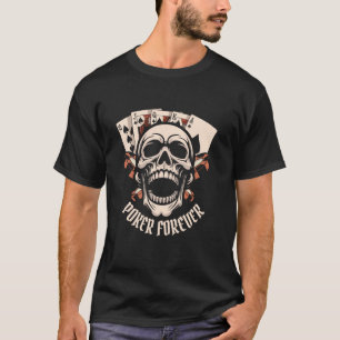 Camiseta Poker Skull Gambler Cards Texas Holdem - Jogo