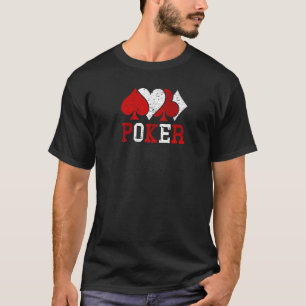 Camiseta Poker Suits Spade Heart Diamond Club Vintage Poker