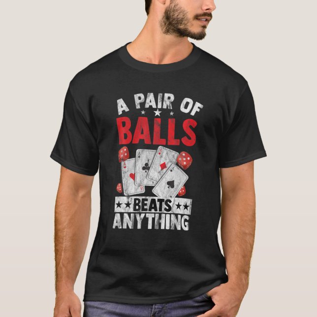 Camiseta Poker T Pik Pote do cassino Jogador Bluffing Ace R (Frente)