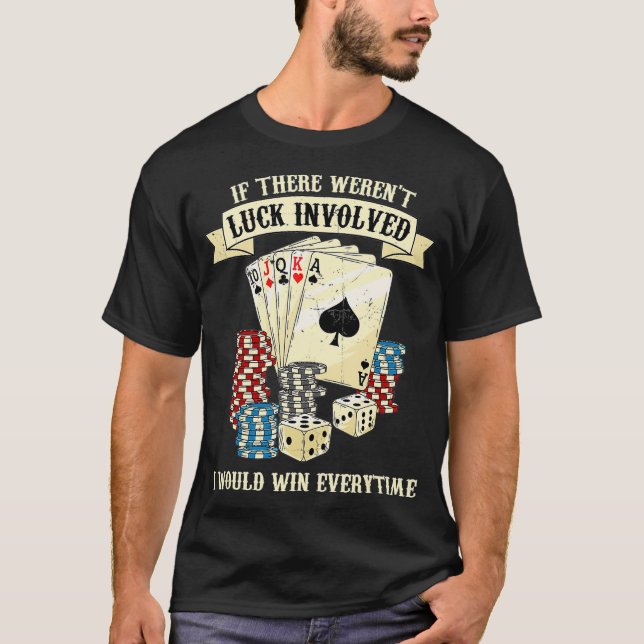 Camiseta Poker Teas holdEm Gambling Casino Gambler Poker (Frente)