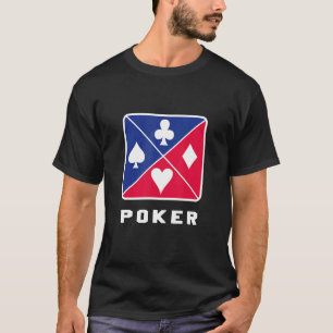 Camiseta Poker Texas Holdem Omaha Cartões de Casino Espadas