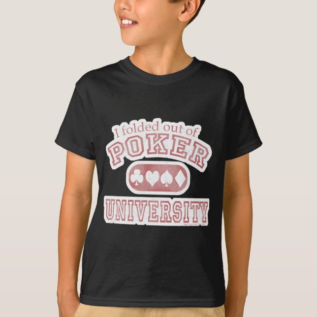 Camiseta Poker University Desvanecimento à Antiga (Frente)