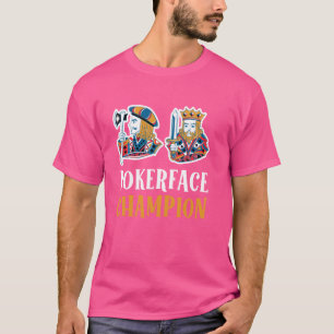 Camiseta POKERFACE CHAMPION Funny Poker Player Tourna