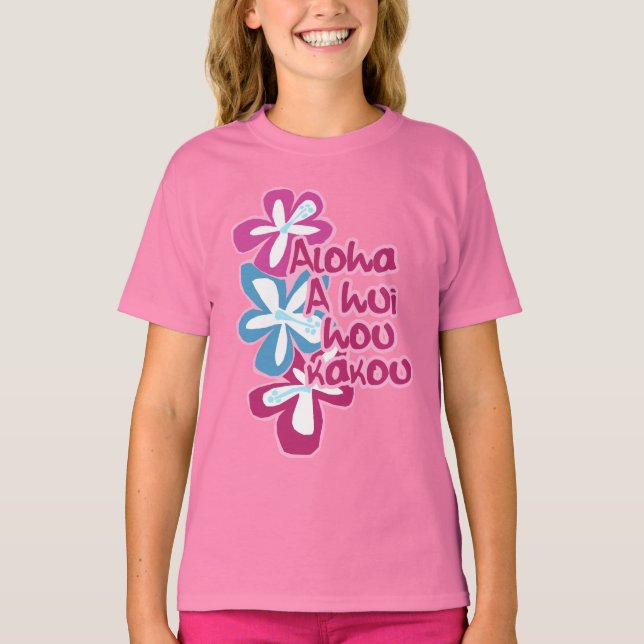 Camiseta Pokii Hawaiian Floral Aloha Design (Frente)
