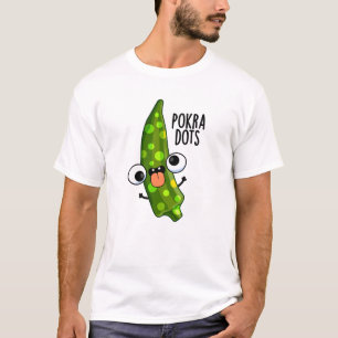 Camiseta Pokra Dots Engraçado Okra Pun