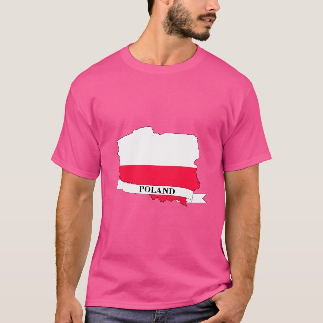 Camiseta Poland flag map (Frente)