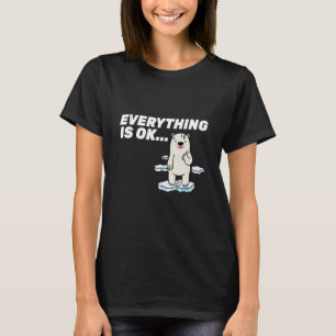 Camiseta Polar Bear Ambientalista Derretendo Enchimento De