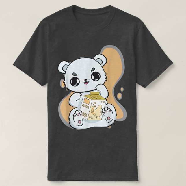 Camiseta Polar Bear Boba Cute Anime Kawaii Pearl Banana Mil (Frente do Design)