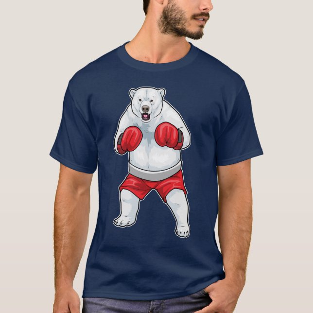 Camiseta Polar bear Boxer Boxing gloves Boxing (Frente)