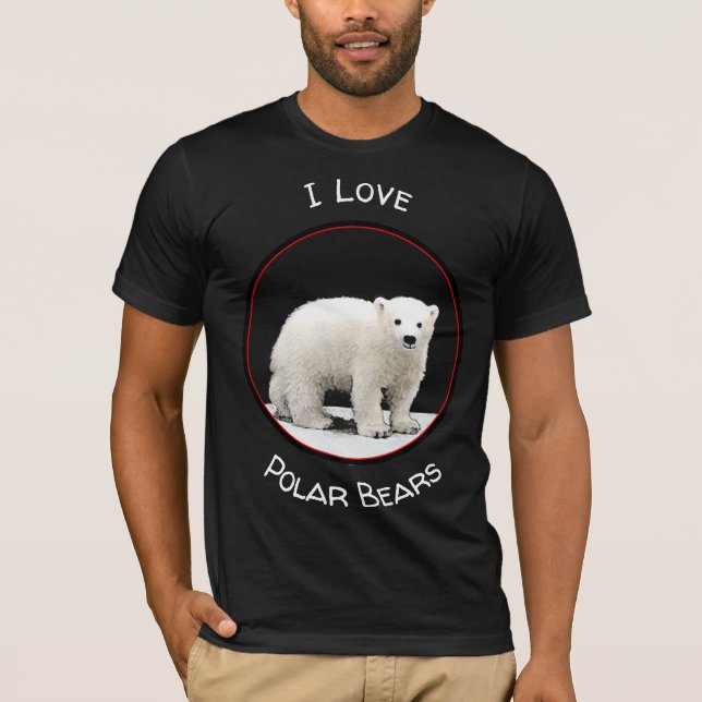 Camiseta Polar Bear Cub Painting - Arte Original (Frente)