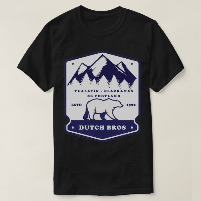 Camiseta Polar Bear Dutch Bros Café  (Frente do Design)