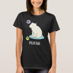 Camiseta Polar Bear Funny Science Pun Dark BG<br><div class="desc">Polar Bear Funny Science Pun apresenta um urso polar fofo com polos elétricos. Um presente engraçado para a família e amigos que amam ursos polares e trocadilhos.</div>