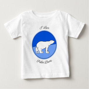 Camiseta Polar Bear Mãe e Pintura em Cubo - Arte Selvagem