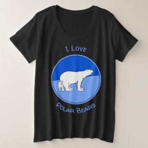 Camiseta Polar Bear Mãe e Pintura em Cubo - Arte Selvagem