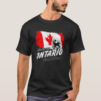 Camiseta Polar Bear Ontario Canada Flag Maple Leaf