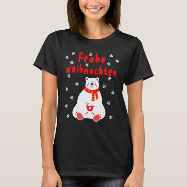 Camiseta Polar Bear Pajama Cute Christmas Frohe Weihnachten (Frente)