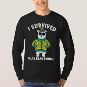 Camiseta Polar Bear Plunge Eu Sobrevivi Ao Gráfico Legal