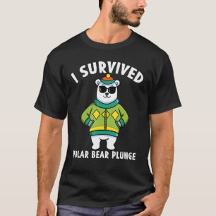Camiseta Polar Bear Plunge Eu Sobrevivi Ao Gráfico Legal